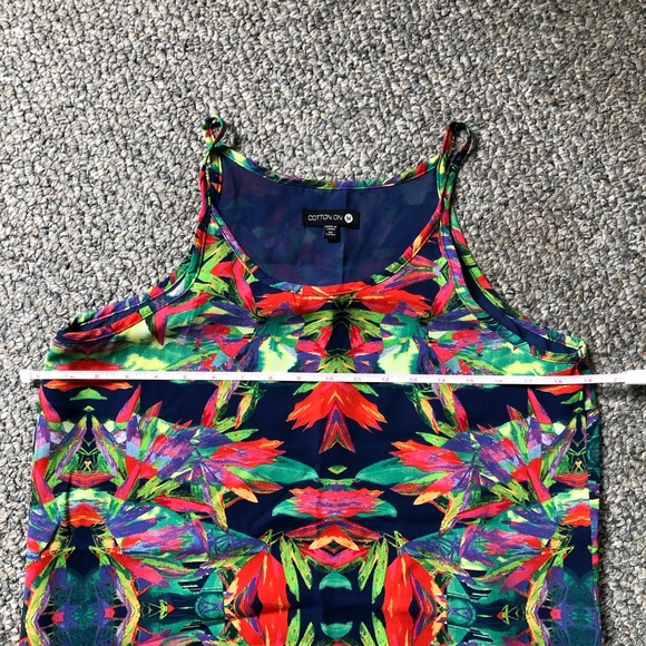 Colorful Abstract Printed Spaghetti Strap Dress - Picture 4 of 7